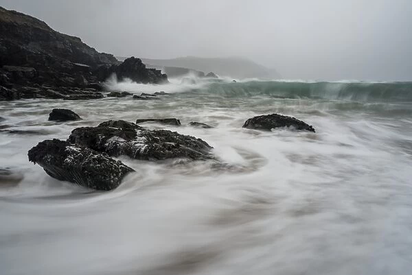 Incoming tide, Clogher Bay, Clogher, Dingle Peninsula, County Kerry, Munster, Republic of Ireland