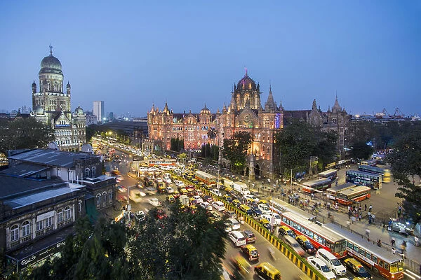 India, Mumbai, Maharashtra, Chhatrapati Shivaji Maharaj Terminus railway station (CSMT)