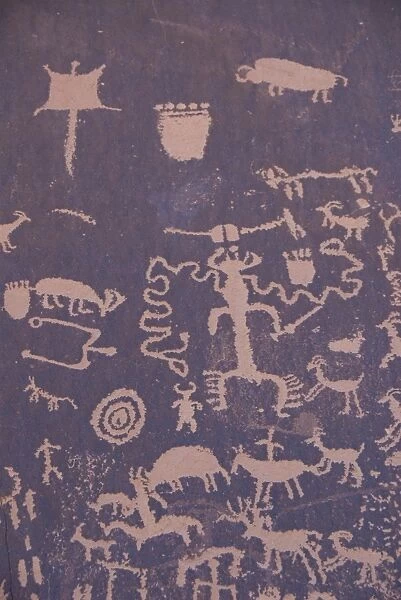 Indian petroglyphs, Newspaper Rock State Historical Monument, near Monticello