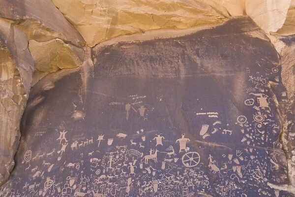 Indian petroglyphs, Newspaper Rock State Historical Monument, near Monticello