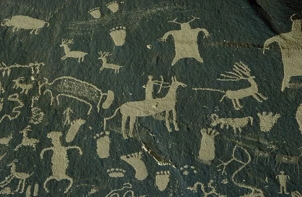 Indian petroglyphs, Newspaper Rock State Park, Utah, United States of America