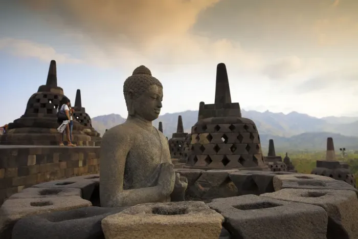 Framed Print : Indonesia, Java, Magelang, Borobudur Temple Framed Print : Indonesia, Java, Magelang, Borobudur Temple