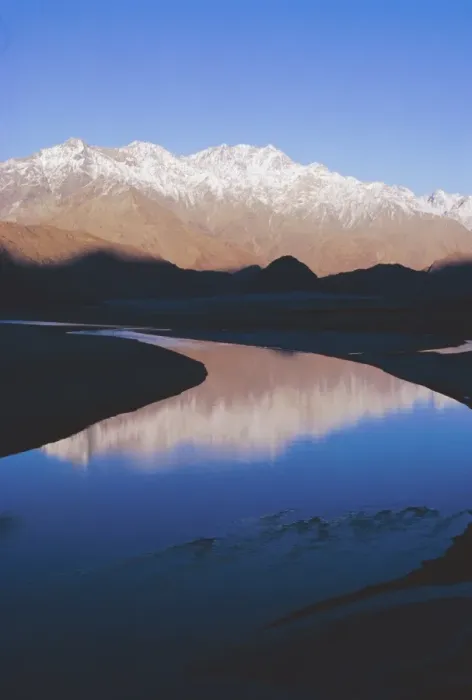 Framed Print : The Indus River at Skardu (2, 300m), Baltistan Framed Print : The Indus River at Skardu (2, 300m), Baltistan