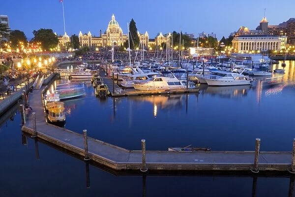 Inner Harbour with Parliament Building, Victoria, Vancouver Island, British Columbia