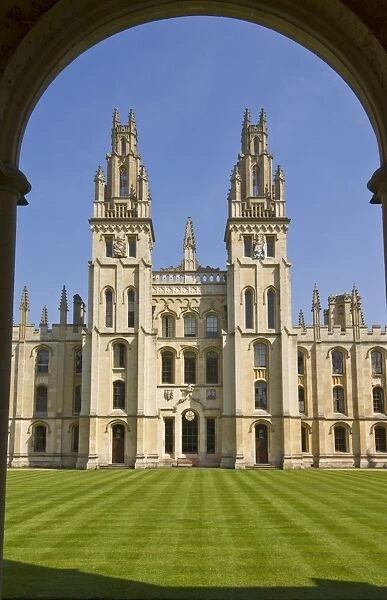 The inner walls and quadrangle of All Souls College, Oxford, Oxfordshire