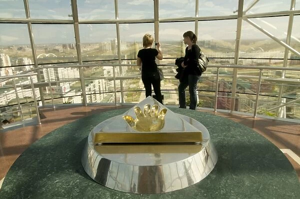 Inside of the Bayterek Tower, landmark of Astana, Astana, Kazakhstan, Central Asia, Asia
