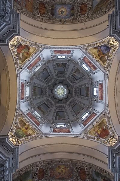 Inside of the cathedral dome, Salzburg, Austria, Europe