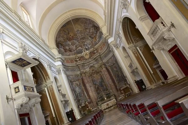 Inside the cathedral in Dubrovnik, Dalmatia, Croatia, Europe
