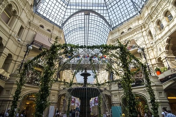 Inside GUM, the largest department store in Moscow, Russia, Europe