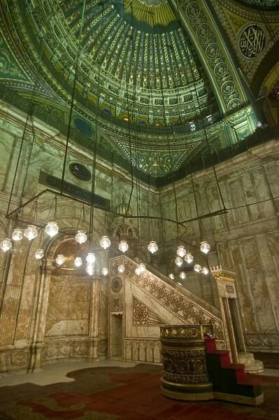 Inside the Mosque of Mohammed Ali, Cairo, Egypt, North Africa, Africa