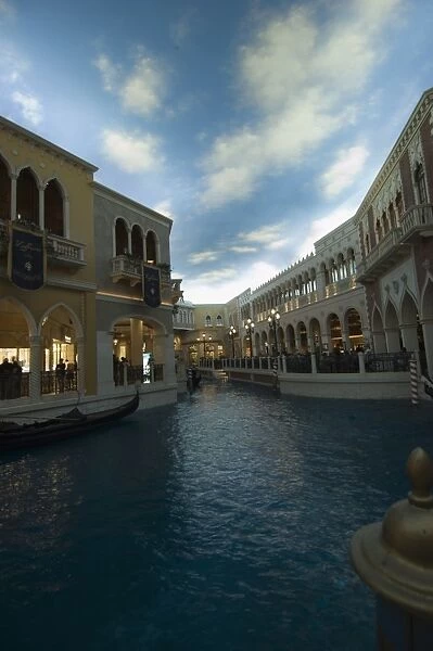 Inside the Venetian Hotel complete with gondoliers