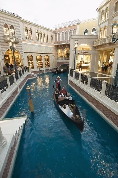 Inside the Venetian Hotel complete with gondoliers