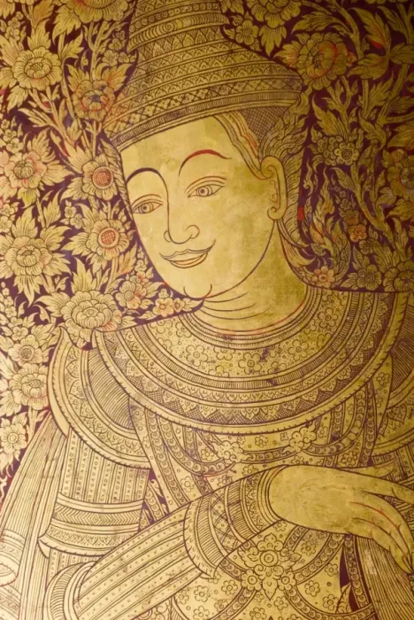 Framed Print : Detail inside Wat Phra Singh Temple, Chiang Mai, Chiang Mai Province, Thailand, Southeast Asia, Asia