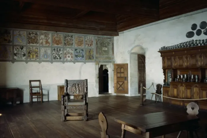 Framed Print : Interior with 13th century wall paintings Framed Print : Interior with 13th century wall paintings
