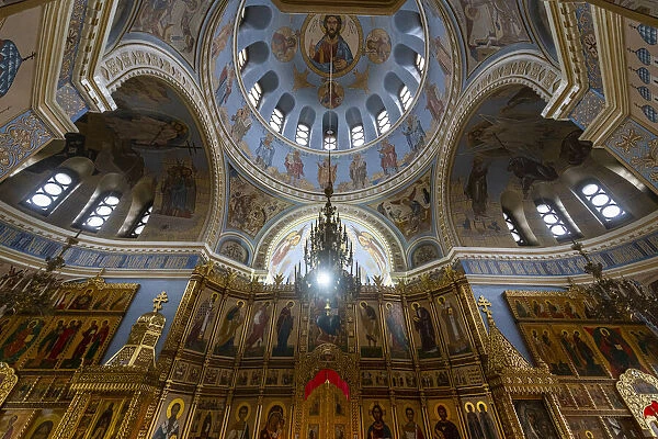 Interior of the Alexander Nevsky Cathedral, Novosibirsk, Novosibirsk Oblast, Russia