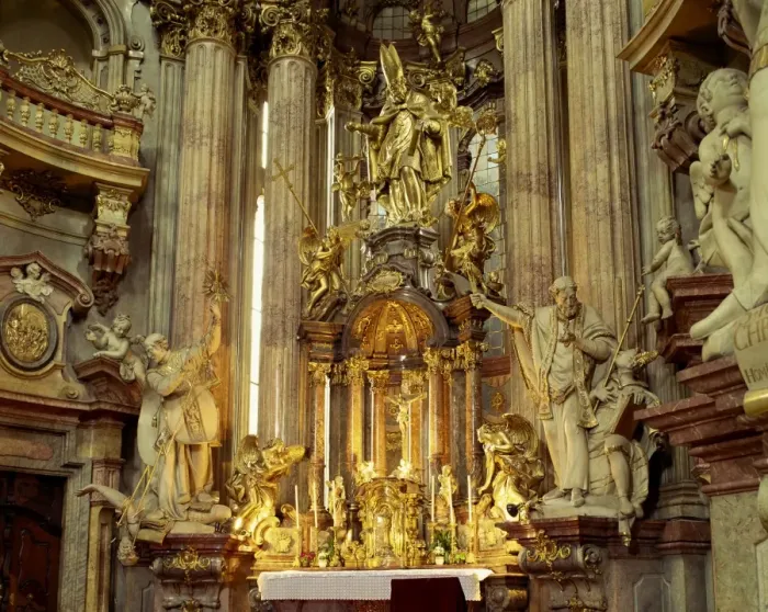 Framed Print : Interior and altar of St. Nicholas church in Prague, Czech Republic, Europe Framed Print : Interior and altar of St. Nicholas church in Prague, Czech Republic, Europe