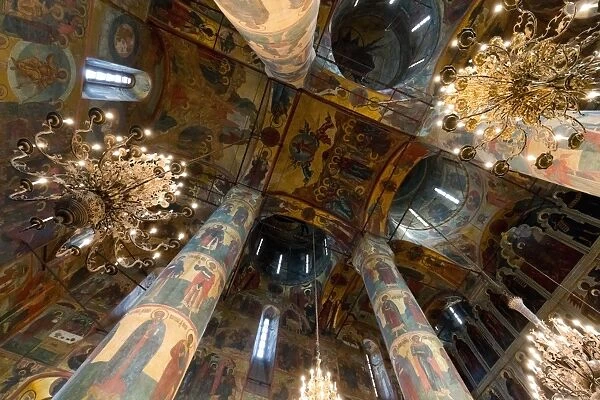 Interior of Annunciation Cathedral, Kremlin, UNESCO World Heritage Site, Moscow, Russia