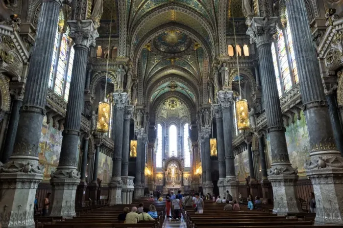 Framed Print : Interior, Basilica Notre-Dame de Fourviere, UNESCO World Heritage Site, Lyon, Rhone Framed Print : Interior, Basilica Notre-Dame de Fourviere, UNESCO World Heritage Site, Lyon, Rhone