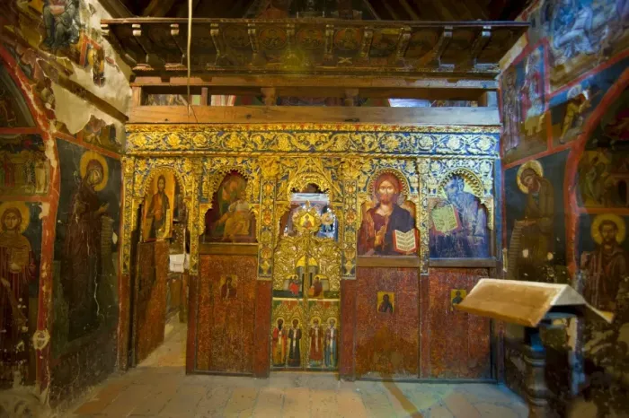 Framed Print : Interior of a beautiful Byzantine church in the Troodos Mountains, UNESCO World Heritage Site Framed Print : Interior of a beautiful Byzantine church in the Troodos Mountains, UNESCO World Heritage Site