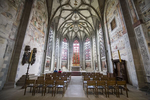 Interior of the Benedictine Abbey of Reichenau, Reichenau Island, UNESCO World Heritage