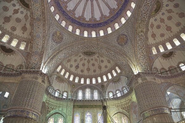 Interior, Blue Mosque (Sultan Ahmed Mosque) (Sultan Ahmet Mosque) (Sultanahmet Camii)