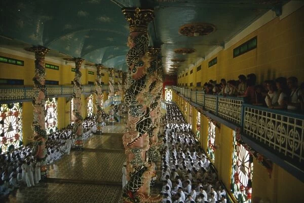 Interior of the Cao Dai Great Temple