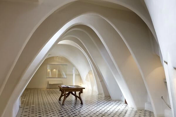 Interior of Casa Batllo, designed by Antoni Gaudi, Gracia District, Barcelona