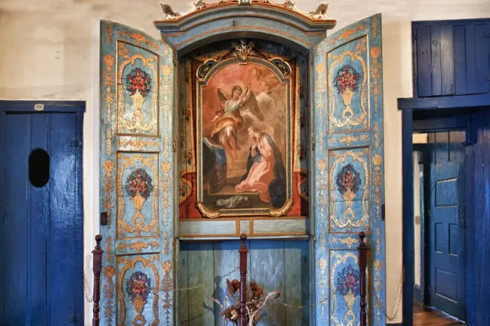 Framed Print : Interior of the Casa da Gloria, Diamantina, UNESCO World Heritage Site, Minas Gerais, Brazil, South America