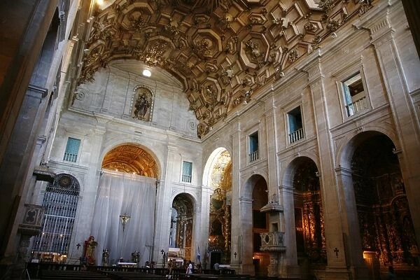 Interior of Catedral Basilica on Terreiro de Jesus Square, Salvador (Salvador de Bahia), Bahia, Brazil, South America