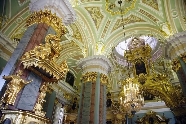The interior of Cathedral of SS Peter and Paul in the Peter and Paul Fortress