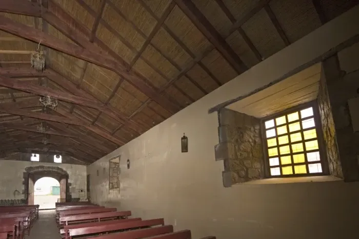 Framed Print : Interior of the chapel of La Balbanera dating from 1534, the oldest church in the country Framed Print : Interior of the chapel of La Balbanera dating from 1534, the oldest church in the country