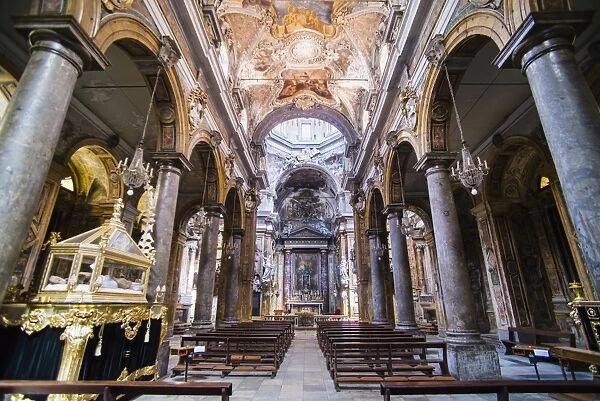 Interior of The Church of San Matteo, (Chiesa di San Matteo), Palermo, Sicily, Italy, Europe