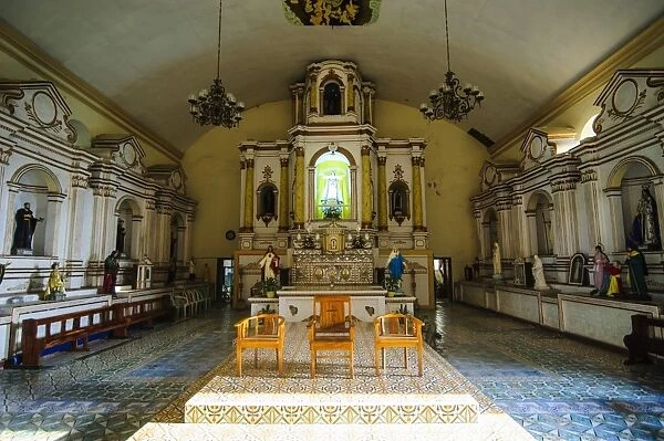 Interior of the church of Santa Maria, UNESCO World Heritage Site, Ilocos Norte, Northern Luzon, Philippines, Southeast Asia, Asia