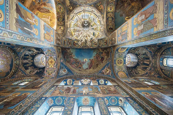 Interior of Church of the Savior on Spilled Blood (Church of the Resurrection), UNESCO