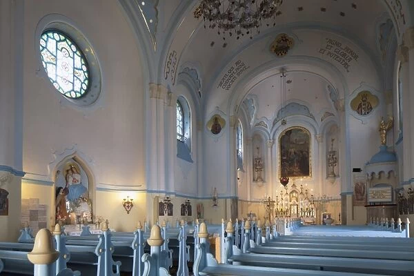 Interior of Church of St. Elizabeth (Blue Church), Bratislava, Slovakia, Europe