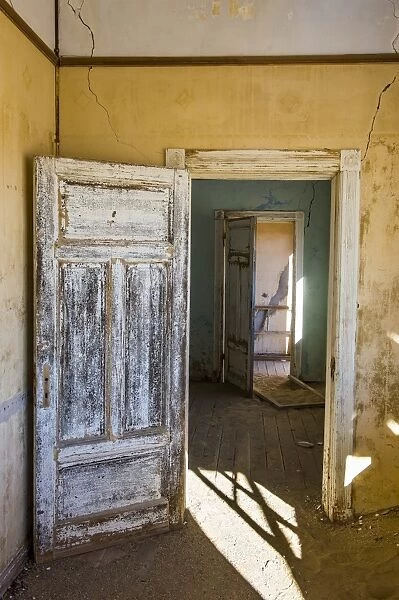 Interior of a colonial house, old diamond ghost town, Kolmanskop (Colemans Hill)