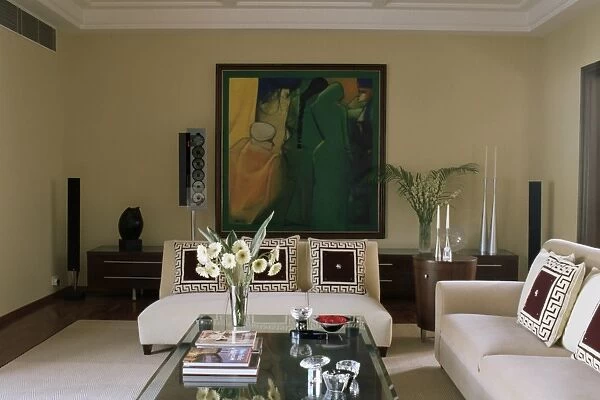Interior of contemporary home of a wealthy owner from