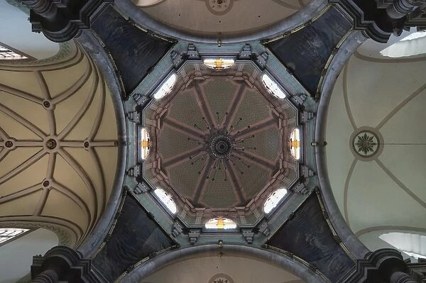 Interior dome of the church of Iglesia de San Diego in Guanajuato, a UNESCO World Heritage Site