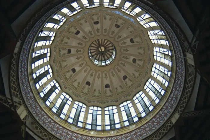 Framed Print : Interior dome of the early 20th century Modernist building of the Central Market Framed Print : Interior dome of the early 20th century Modernist building of the Central Market