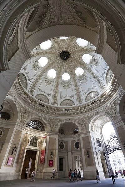 Interior dome passageway within Michaeler Gate, Hofburg Palace, Vienna, Austria, Europe