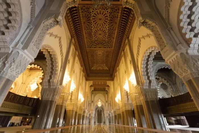 Framed Print : Interior of the Hassan II Mosque (Grande Mosque Hassan II), Casablanca, Morocco Framed Print : Interior of the Hassan II Mosque (Grande Mosque Hassan II), Casablanca, Morocco