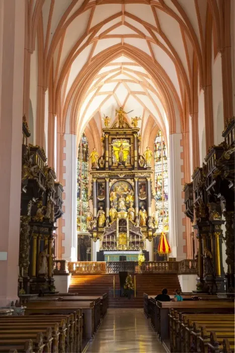 Framed Print : Interior of the Imperial Abbey of Mondsee, Mondsee, Mondsee Lake, Oberosterreich (Upper Austria), Austria, Europe