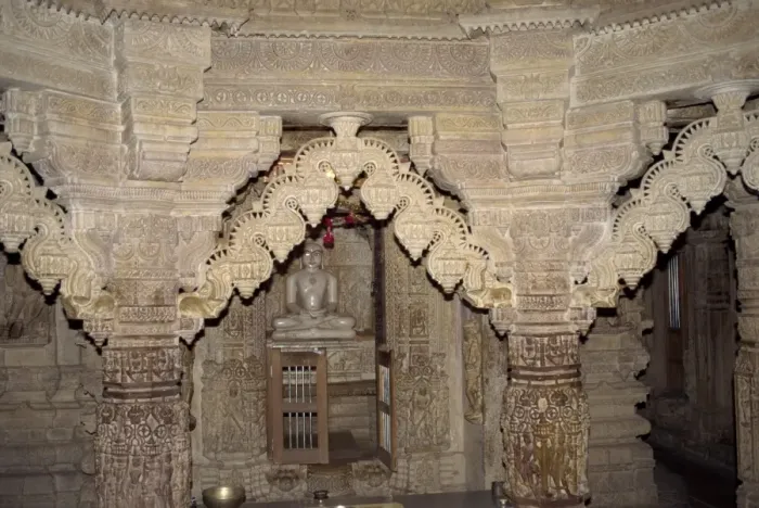 Framed Print : Interior of Jain Temple in the old city Framed Print : Interior of Jain Temple in the old city