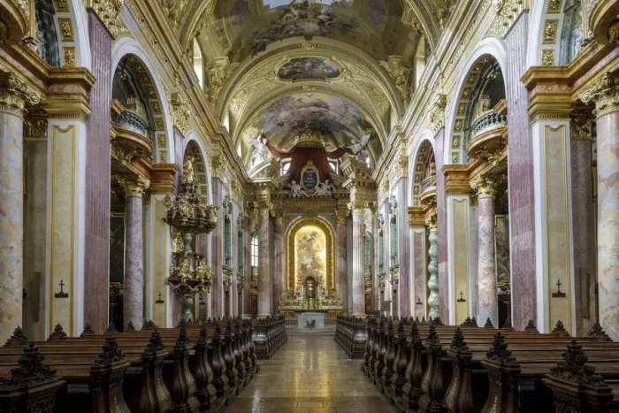 Framed Print : The interior of Jesuit Church in Vienna, Austria, Europe Framed Print : The interior of Jesuit Church in Vienna, Austria, Europe