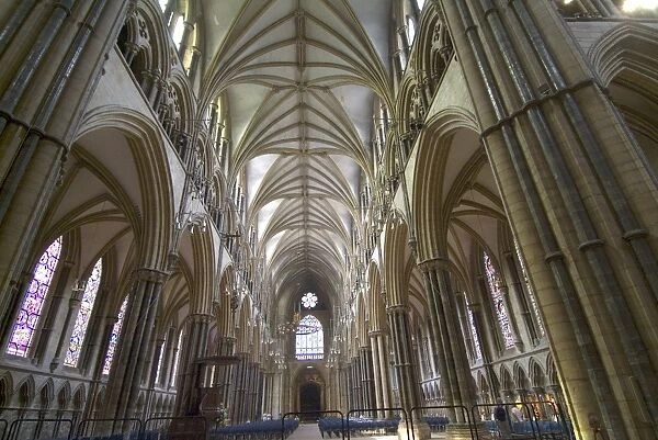 Interior, Lincoln Cathedral, Lincoln, Lincolnshire, England, United Kingdom, Europe