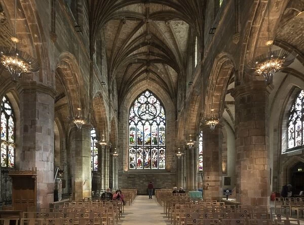 Interior looking east from the crossing, St. Giles Cathedral, Edinburgh, Scotland