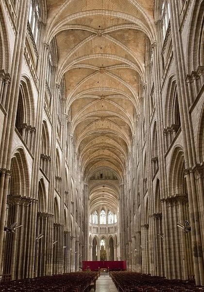 Interior looking east, Rouen Cathedral, Rouen, Upper Normandy, France, Europe