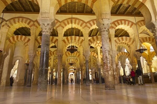 Interior of Mezquita (Great Mosque) and Cathedral, UNESCO World Heritage Site, Cordoba