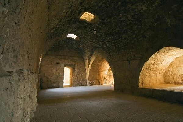 Interior of Muslim military fort of Ajloun, Jordan, Middle East