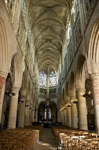 Interior of Notre Dame church, dating from the 15th century, the Vessel